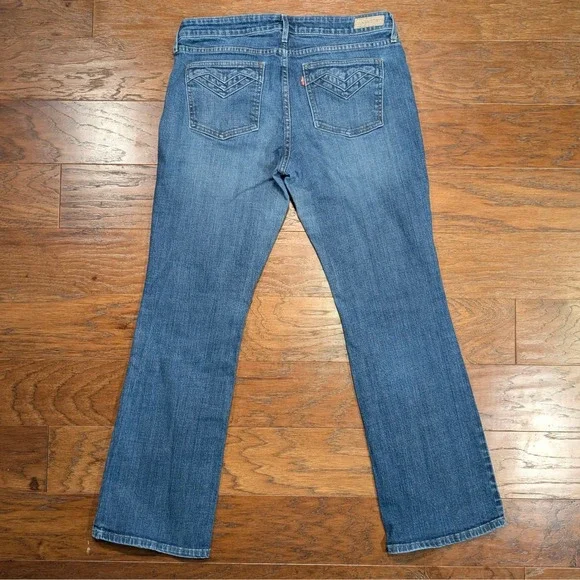 Levi's Womens 545 Low Boot Cut Jeans Blue Stretch Denim Size 12 Medium (32
5x31) - Picture 10 of 13